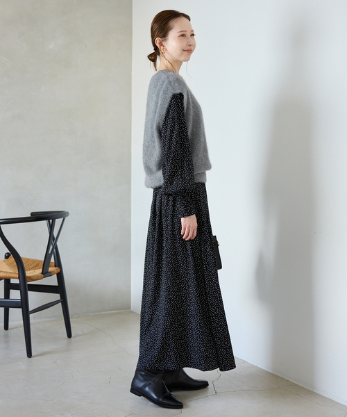 SLOBE IENA(スローブイエナ)の「《WEB限定/追加》ドットシャーリングワンピース(ワンピース・レディース・ブラック・38/36)」の17枚目の写真