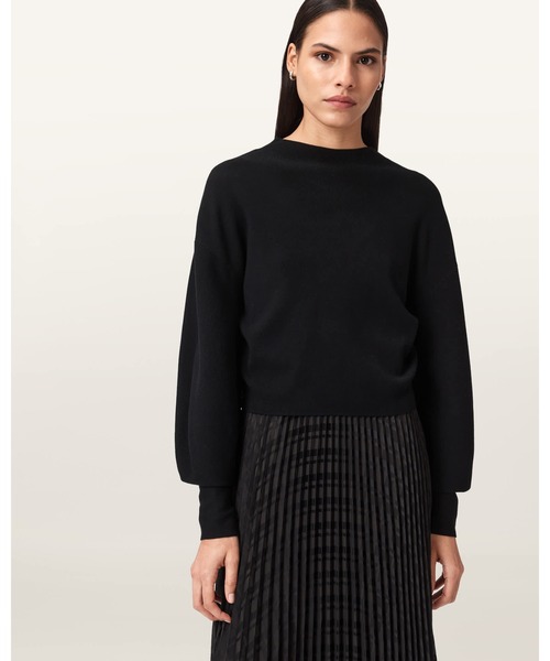 ALLSAINTS(オールセインツ)の「SINEAD 2-IN-1 PLEATED DRESS | SINEAD 2-IN-1 プリーツ ドレス・ワンピース(ワンピース・レディース・ブラック・S/M/L/XS)」の5枚目の写真
