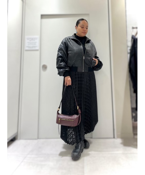 ALLSAINTS(オールセインツ)の「SINEAD 2-IN-1 PLEATED DRESS | SINEAD 2-IN-1 プリーツ ドレス・ワンピース(ワンピース・レディース・ブラック・S/M/L/XS)」の2枚目の写真