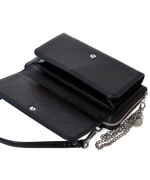 MURUA(ムルーア)の「【MURUA/ムルーア】 FRAME METAL SERIES ウォレットショルダー(財布・レディース・アイボリー/ブラック/ブラウン・FREE)」の9枚目の写真