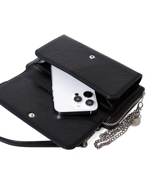 MURUA(ムルーア)の「【MURUA/ムルーア】 FRAME METAL SERIES ウォレットショルダー(財布・レディース・アイボリー/ブラック/ブラウン・FREE)」の10枚目の写真