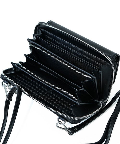 MURUA(ムルーア)の「【MURUA/ムルーア】 FRAME METAL SERIES ウォレットショルダー(財布・レディース・アイボリー/ブラック/ブラウン・FREE)」の6枚目の写真