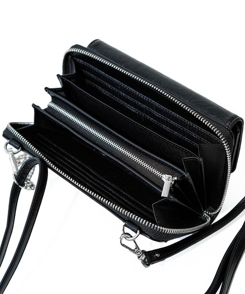 MURUA(ムルーア)の「【MURUA/ムルーア】 FRAME METAL SERIES ウォレットショルダー(財布・レディース・アイボリー/ブラック/ブラウン・FREE)」の7枚目の写真