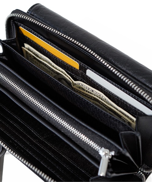 MURUA(ムルーア)の「【MURUA/ムルーア】 FRAME METAL SERIES ウォレットショルダー(財布・レディース・アイボリー/ブラック/ブラウン・FREE)」の8枚目の写真