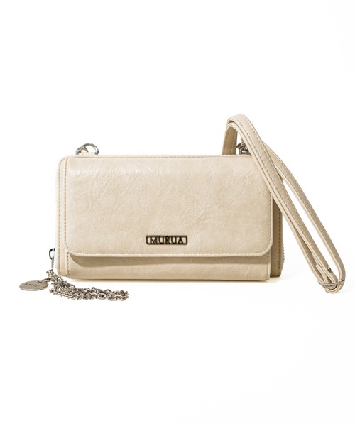 MURUA(ムルーア)の「【MURUA/ムルーア】 FRAME METAL SERIES ウォレットショルダー(財布・レディース・アイボリー/ブラック/ブラウン・FREE)」の14枚目の写真