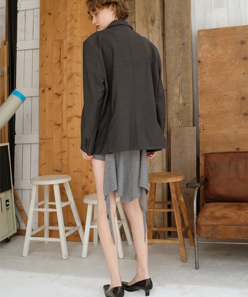 leinwande（ラインヴァンド）の「【leinwande】Over Relaxed Double Jacket（テーラードジャケット・レディース・グリーン/グレー・ONE SIZE）」の4枚目の写真