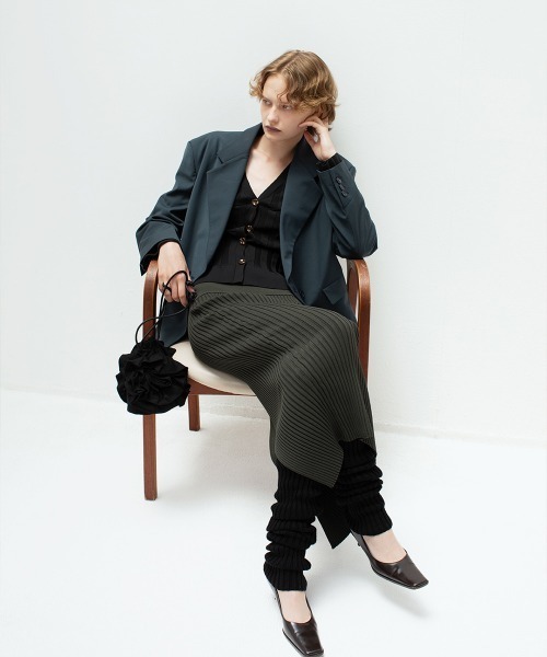leinwande(ラインヴァンド)の「【leinwande】Over Relaxed Double Jacket(テーラードジャケット・レディース・グリーン/グレー・ONE SIZE)」の15枚目の写真