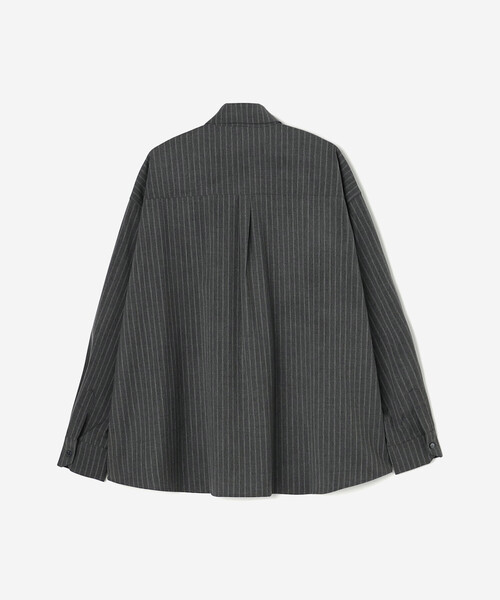 Bshop（ビショップ）の「eunoia | ウールライク ストライプシャツ 