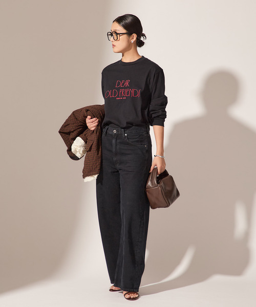 JANE SMITH / JOHN SMITH(ジェーンスミスジョンスミス)の「【JANE SMITH】DEAR OLD FRIENDS FLOCKY L/S T:カットソー(Tシャツ/カットソー・レディース・ホワイト/ブラック・MEDIUM)」の4枚目の写真