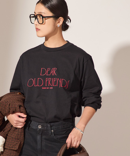 JANE SMITH】DEAR OLD FRIENDS FLOCKY L/S T：カットソー（T