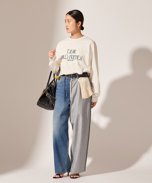 JANE SMITH】DEAR OLD FRIENDS FLOCKY L/S T：カットソー（T