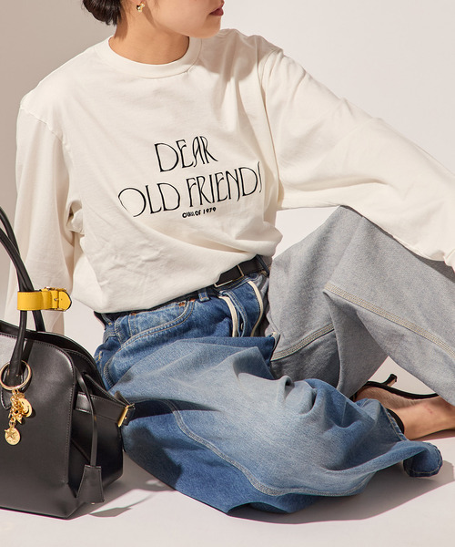 JANE SMITH】DEAR OLD FRIENDS FLOCKY L/S T：カットソー（T