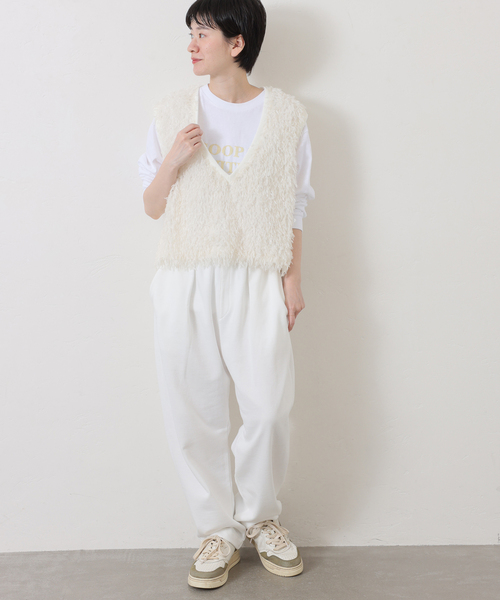 JOURNAL STANDARD LUXE(ジャーナルスタンダード ラックス)の「ウラケ タックパンツ(スウェットパンツ・レディース・グレー/ホワイト・FREE)」の11枚目の写真