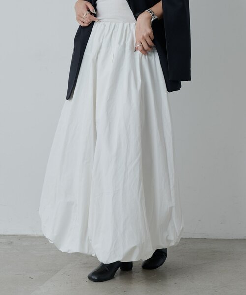 Lui's（ルイス）の「ナイロンギャザーバルーンスカート（スカート・レディース・オフホワイト/ブラック・38/36）」の20枚目の写真