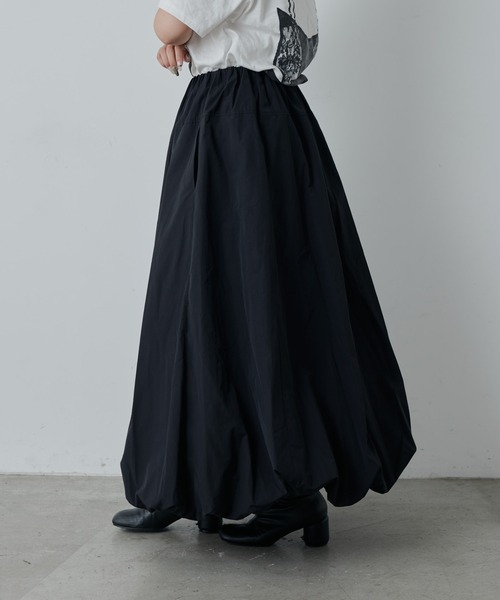 Lui's（ルイス）の「ナイロンギャザーバルーンスカート（スカート・レディース・オフホワイト/ブラック・38/36）」の3枚目の写真