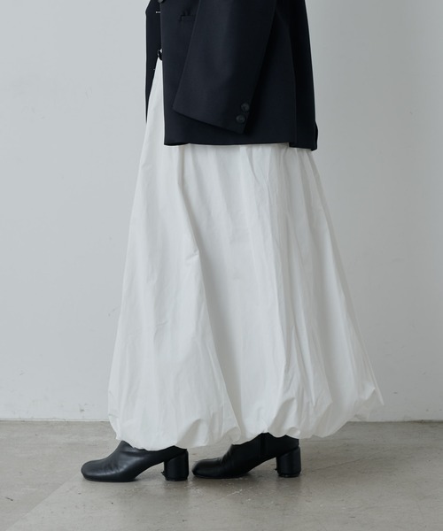 Lui's（ルイス）の「ナイロンギャザーバルーンスカート（スカート・レディース・オフホワイト/ブラック・38/36）」の7枚目の写真