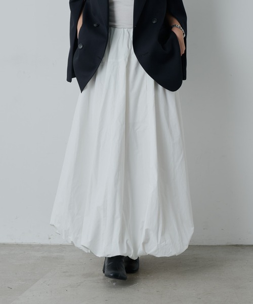Lui's（ルイス）の「ナイロンギャザーバルーンスカート（スカート・レディース・オフホワイト/ブラック・38/36）」の5枚目の写真