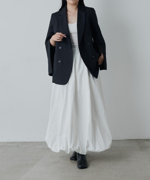 Lui's（ルイス）の「ナイロンギャザーバルーンスカート（スカート・レディース・オフホワイト/ブラック・38/36）」の8枚目の写真