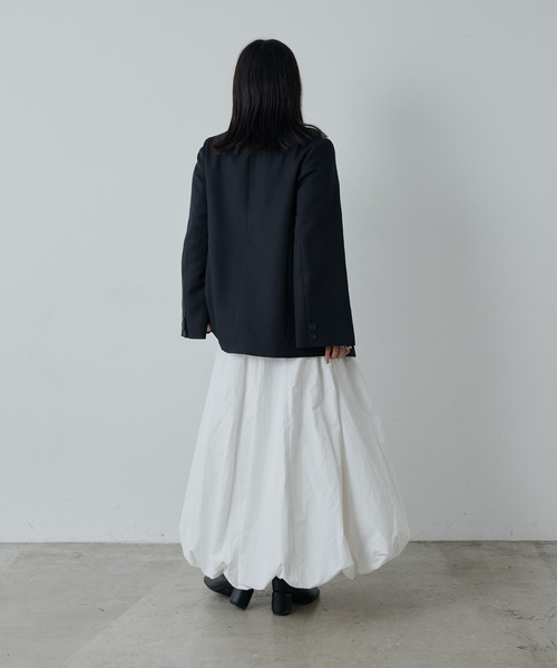 Lui's（ルイス）の「ナイロンギャザーバルーンスカート（スカート・レディース・オフホワイト/ブラック・38/36）」の9枚目の写真
