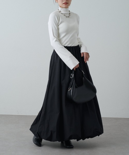 Lui's（ルイス）の「ナイロンギャザーバルーンスカート（スカート・レディース・オフホワイト/ブラック・38/36）」の12枚目の写真