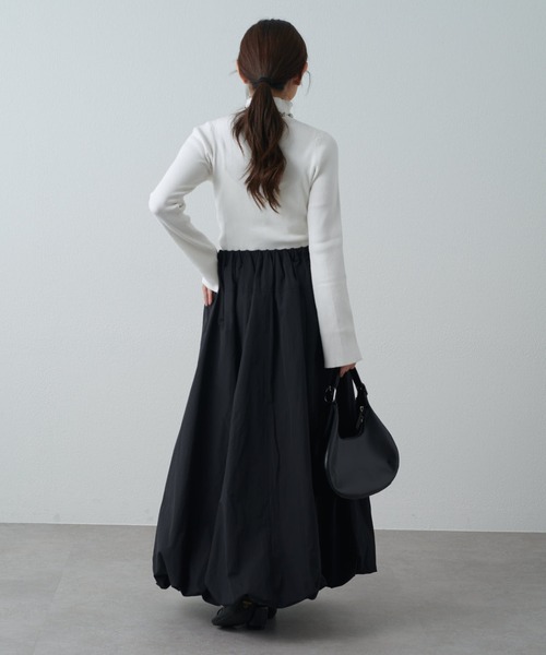 Lui's（ルイス）の「ナイロンギャザーバルーンスカート（スカート・レディース・オフホワイト/ブラック・38/36）」の14枚目の写真