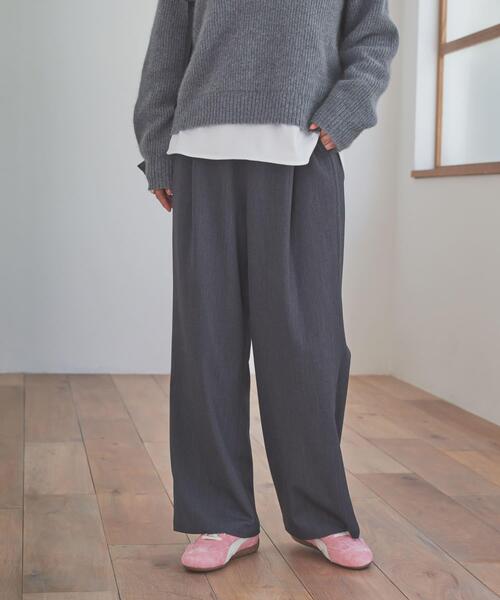 URBAN RESEARCH DOORS（アーバンリサーチドアーズ）の「『仁村紗和さん着用』『UR TECH』完声フロントタックイージーパンツ（その他パンツ・レディース・チャコールグレー/ベージュ/ブラック・SMALL/MEDIUM/LARGE）」の12枚目の写真