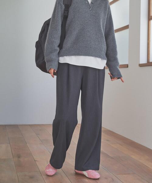 URBAN RESEARCH DOORS（アーバンリサーチドアーズ）の「『仁村紗和さん着用』『UR TECH』完声フロントタックイージーパンツ（その他パンツ・レディース・チャコールグレー/ベージュ/ブラック・SMALL/MEDIUM/LARGE）」の13枚目の写真