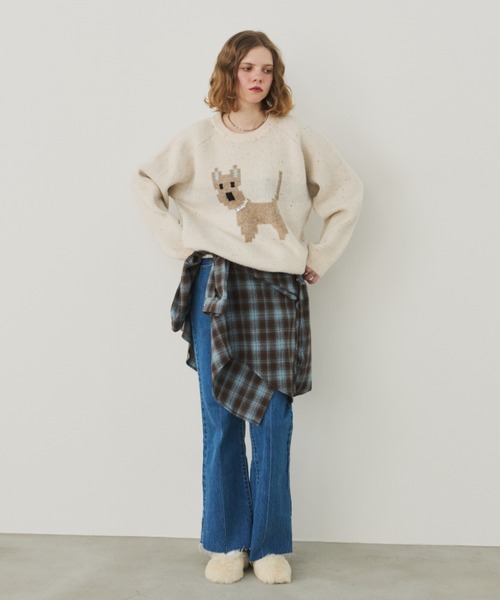 オーバーサイズワンにゃんニット（ニット/セーター）｜Unitage