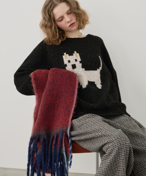 オーバーサイズワンにゃんニット（ニット/セーター）｜Unitage