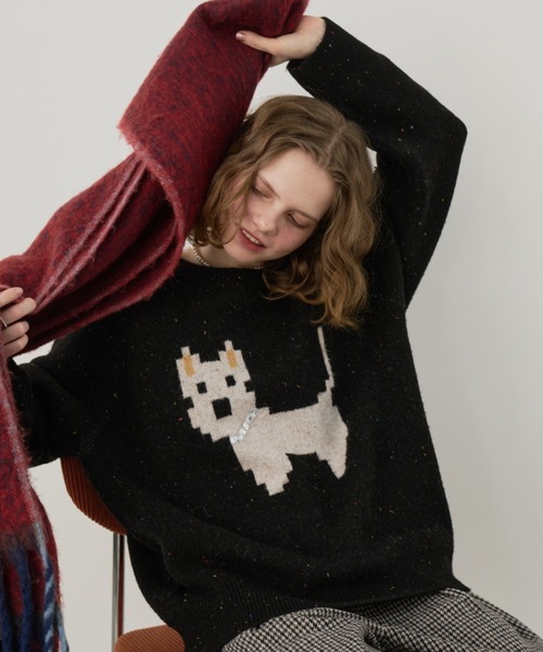 オーバーサイズワンにゃんニット（ニット/セーター）｜Unitage