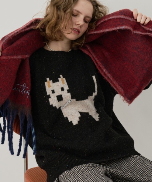 オーバーサイズワンにゃんニット（ニット/セーター）｜Unitage