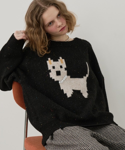 オーバーサイズワンにゃんニット（ニット/セーター）｜Unitage