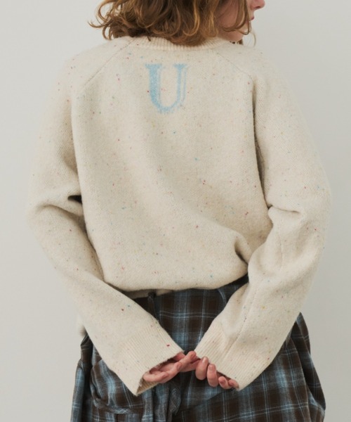 Unitage(ユニテージ)の「オーバーサイズワンにゃんニット(ニット/セーター・レディース・ベージュ/アイボリー/ブラック・FREE)」の5枚目の写真