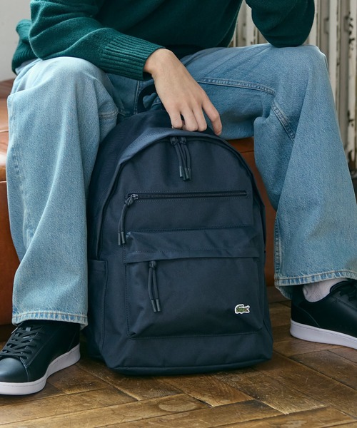 【美品】Lacoste ブラック リュック LACOSTE 「LACOSTE」 リュック FREE ブラック レディース