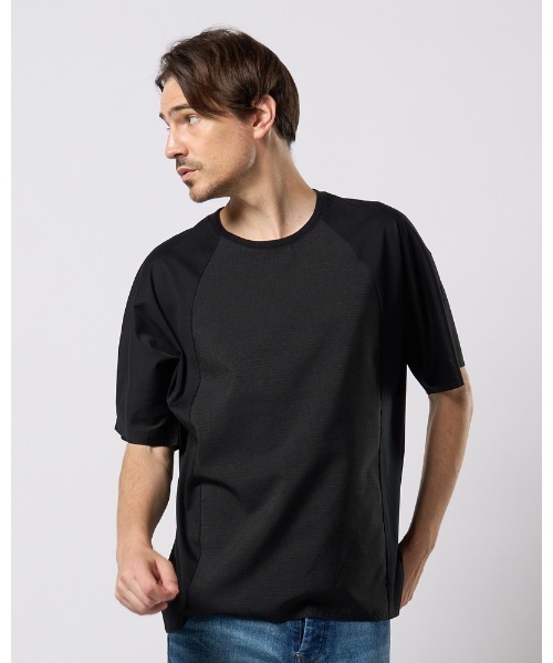 wjk（ダヴルジェイケイ）の「combination dolman S/S（Tシャツ/カットソー・メンズ・ネイビー/ホワイト/ブラック/ブラック系その他・SMALL/MEDIUM/LARGE/X-LARGE）」の2枚目の写真