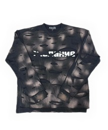 DIG YOUR OWN GRAVE（ディグユアオウングレイブ）の「【DIG YOUR OWN GRAVE】WISH VOID L/S T-SHIRTS / 【ディグユアオウングレイブ】ダメージレイヤードロゴ長袖Tシャツ（Tシャツ/カットソー）」