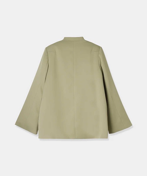 louren/ローレン】notched collar jacket/マットサテンノー