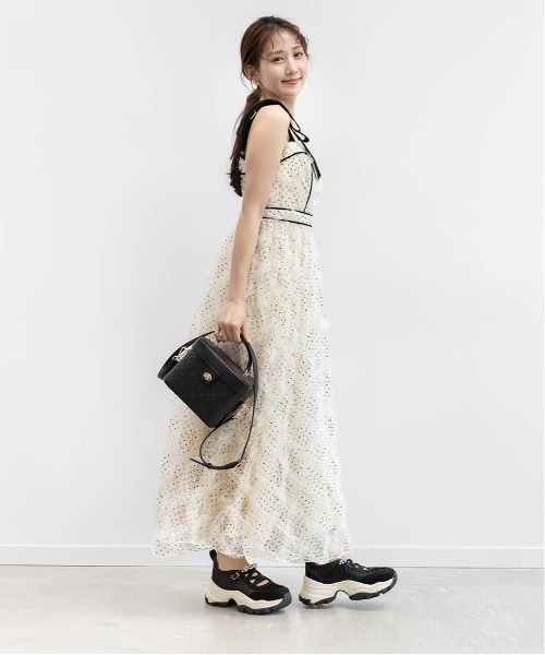 RANDA ドットチュールデザインワンピース RANDA｜ドットチュールデザインワンピース | Rakuten Fashion(楽天