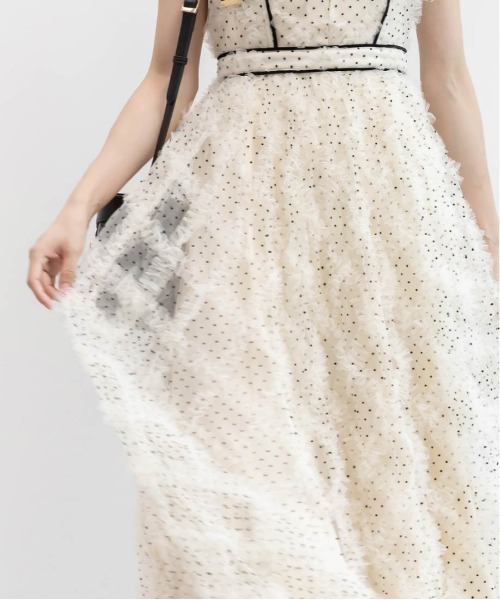 ドットチュールデザインワンピース（ワンピース）｜RANDA（ランダ）の