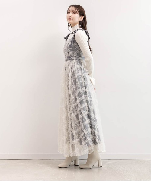 RANDA ドットチュールデザインワンピース RANDA｜ドットチュールデザインワンピース | Rakuten Fashion(楽天