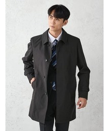 Perfect Suit FActory（パーフェクトスーツファクトリー）の「無地ステンカラーコート　脱着ライナー付き　ブラック（ステンカラーコート）」