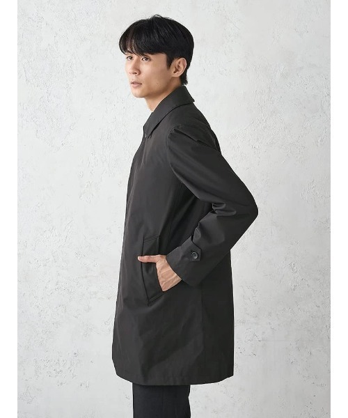 Perfect Suit FActory(パーフェクトスーツファクトリー)の「無地ステンカラーコート 脱着ライナー付き ブラック(ステンカラーコート・メンズ・ブラック・LL/L/3L/M/S)」の12枚目の写真