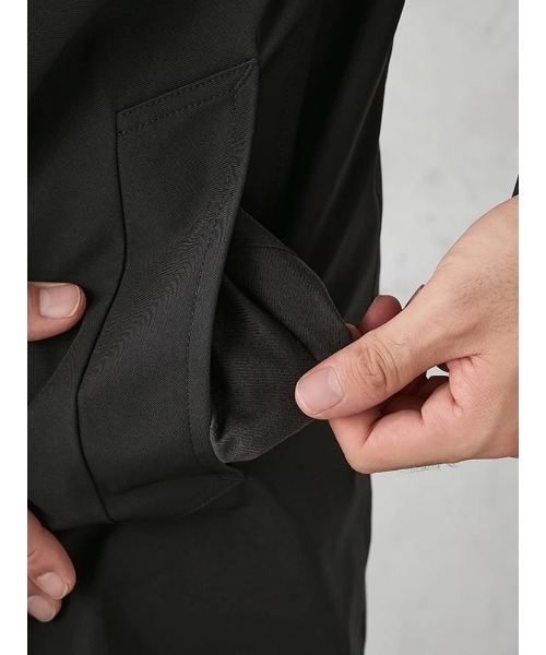 Perfect Suit FActory(パーフェクトスーツファクトリー)の「無地ステンカラーコート 脱着ライナー付き ブラック(ステンカラーコート・メンズ・ブラック・LL/L/3L/M/S)」の7枚目の写真