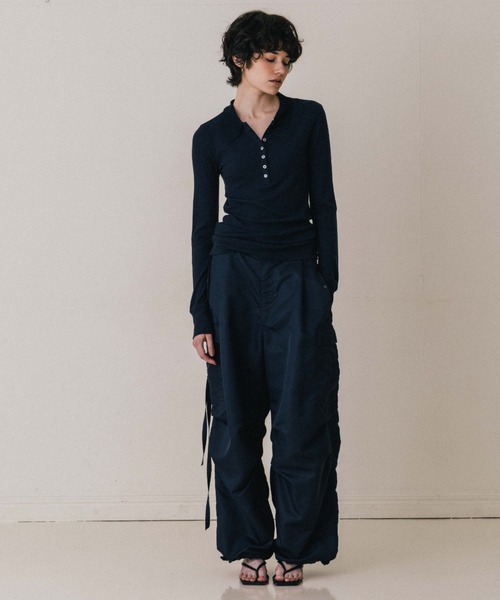 CREDONA(クレドナ)の「SOHO M-51 PANTS/ソホM-51パンツ(カーゴパンツ・レディース・ネイビー/アイボリー・0/1)」の7枚目の写真
