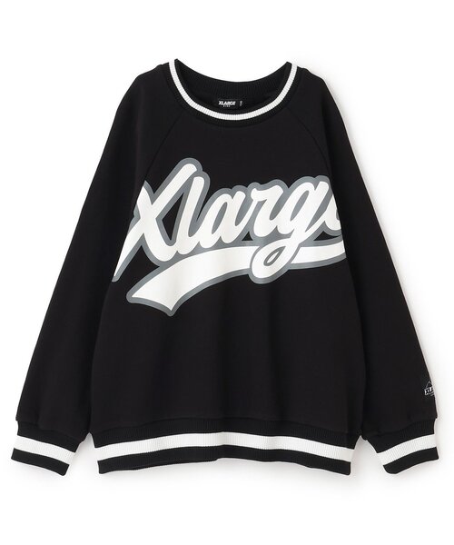 XLARGE KIDS（エクストララージキッズ）の「【人気商品再入荷】【直営店で取り扱い無し】ビッグロゴ裏起毛トレーナー（スウェット・キッズ・パープル/ブラック・140cm/130cm/110cm/120cm）」の2枚目の写真