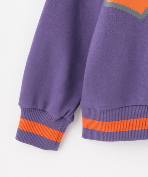 XLARGE KIDS（エクストララージキッズ）の「【人気商品再入荷】【直営店で取り扱い無し】ビッグロゴ裏起毛トレーナー（スウェット・キッズ・パープル/ブラック・140cm/130cm/110cm/120cm）」の7枚目の写真