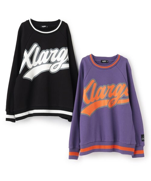 XLARGE KIDS（エクストララージキッズ）の「【人気商品再入荷】【直営店で取り扱い無し】ビッグロゴ裏起毛トレーナー（スウェット・キッズ・パープル/ブラック・140cm/130cm/110cm/120cm）」の10枚目の写真