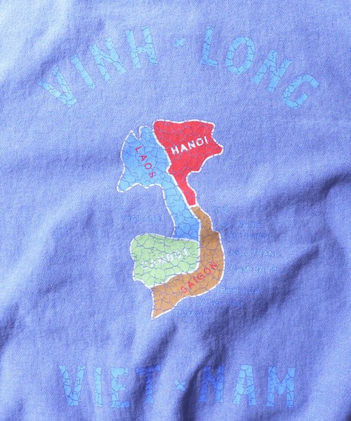 HOUSTON(ヒューストン)の「HOUSTON ピグメントリバーススウェット(VIETNAM MAP)(スウェット・メンズ・ミント/サーモンピンク/ブルー/ブラック・MEDIUM/LARGE/X-LARGE/XX-LARGE)」の12枚目の写真