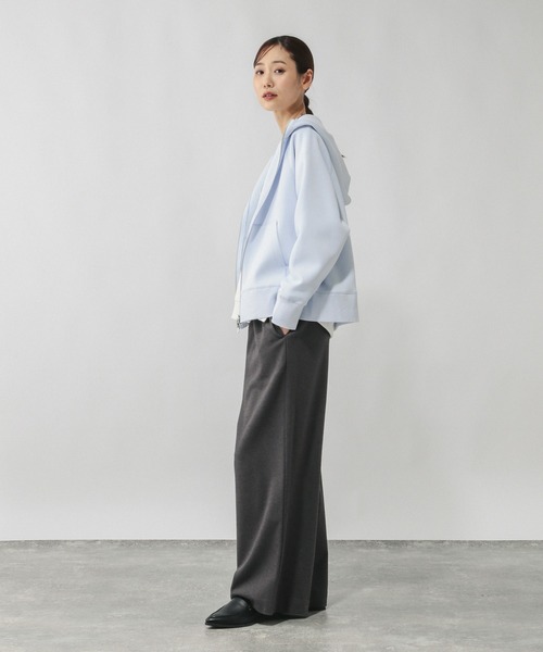 GLOBAL WORK(グローバルワーク)の「ダンボールジップパーカー/580938(パーカー・レディース・ネイビー/グレー/ブラック/グレイッシュベージュ/ダークブラウン/ブラウン系その他/サックスブルー/アイボリー・MEDIUM/LARGE)」の13枚目の写真