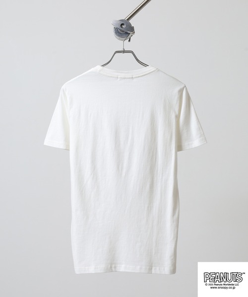 PEANUTS（ピーナッツ）の「PEANUTS 密集柄プリント天竺半袖Tシャツ（Tシャツ/カットソー・メンズ・ライトグリーン/ブラック/ホワイト系/サックスブルー/ホワイト系1/オフホワイト・M/L/LL）」の17枚目の写真